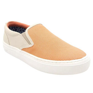 Steve Madden Men Alline Slip On Sneakers Size US 11.5M Orange Beige Faux Leather